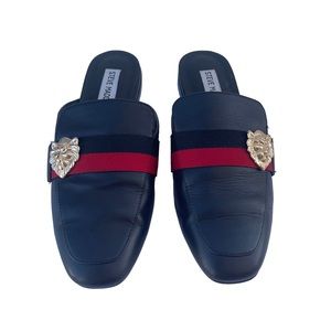 Steve Madden Black Karisma Leather Slip-On Mules